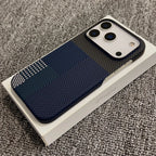 Carbon Fiber Texture Leather for MagSafe Wireless Charging Phone Case for iPhone 18 17 16 15 14 13 12 Pro Max Protective Cover