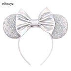 Embroidered Sequin Ears Bow Headband for Women & Girls