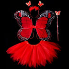 Luminous Wings Flashing Butterfly Skirt Lights Suit LED Children Costume Props Girls Skirts Angel 2-8year Easter Valentines Day