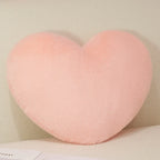 Nordic Style Furry Solid Color Heart-shaped Cushion Key Chain Pink Red Sofa Bed Back Cushion Soft Throw Pillow Bedside Cushion