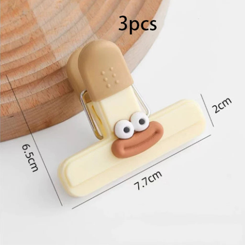 Creative Face Food Bag Sealing Clips for Snack and Food Storage Set