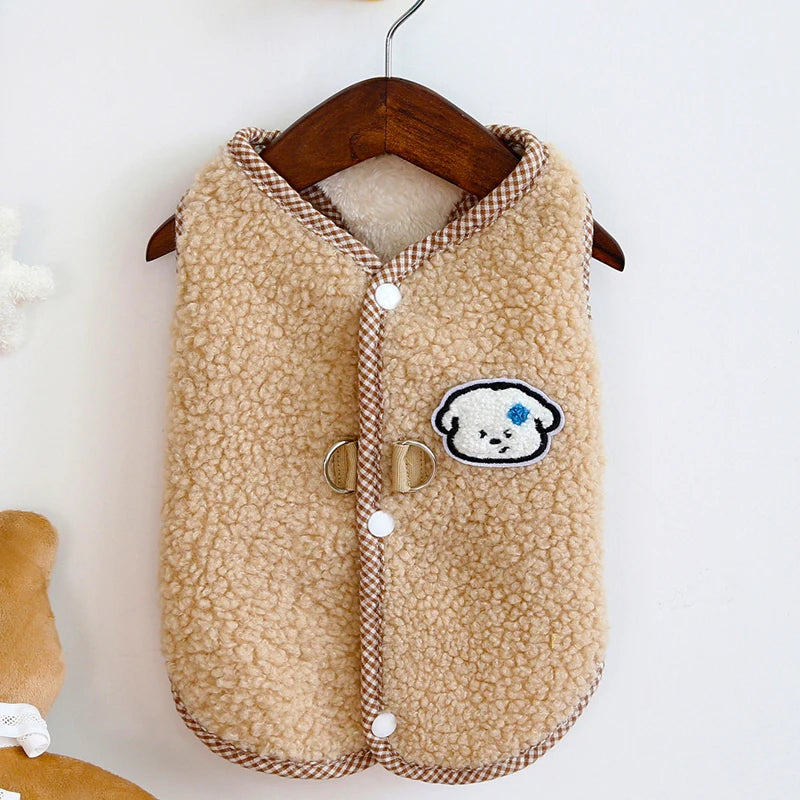 Fleece Warm Dog Vest Jacket Winter Green Costumes Dog Clothes For Small Dogs Chihuahua Bulldog Sleeveless Coat Puppy Outfits XXL