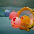 Baby Cute Animals Bath Toy LED Light Up Toys Swimming Water Soft Rubber Float Induction Luminous Duck for Kids Play Funny Gifts