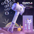 Unicorn Bubble Blower Automatic Bubble Machine Fantasy LED Lights Outdoor Bubble Toy for 3 year+ old Included Bubble Solution