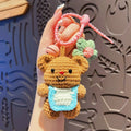 Crochet Bear Backpack Keychain Cartoon Bear Bag Charm