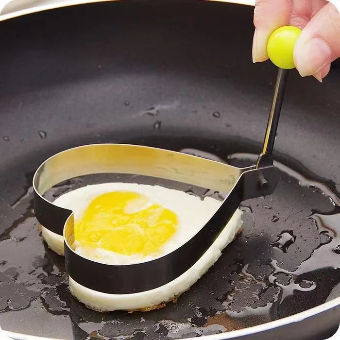 Stainless Steel Heart Fried Egg Mold for Pancakes and Omelettes