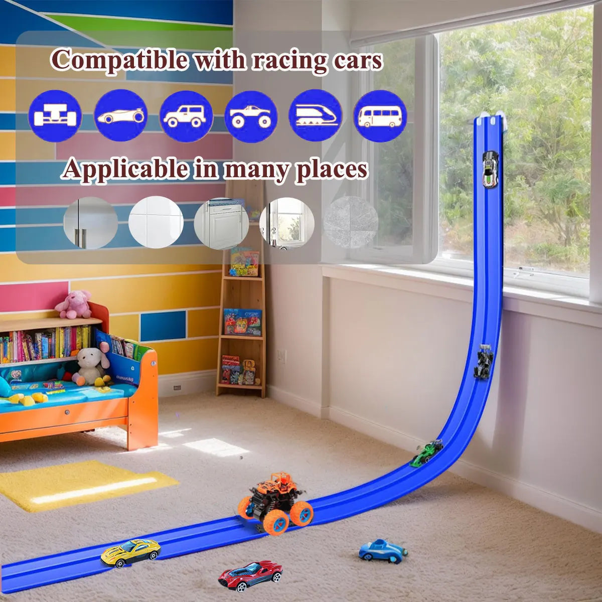 Flexible DIY Race Track Mini Car Playset