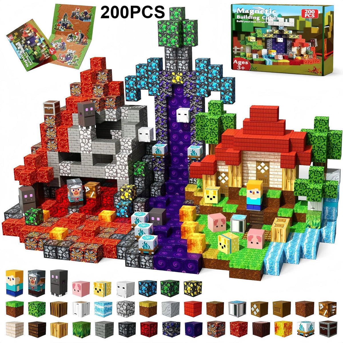 Magnetic Tiles Building Blocks – STEM Educational Toy Set
