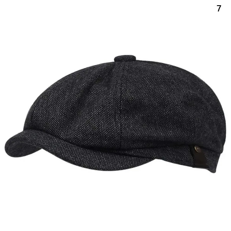 Retro Newsboy Octagonal Beret Cap for Classic Casual Style