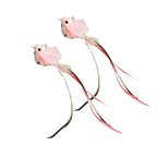 Peacock Bird Cat Teaser Wand for Interactive Hunting and Play