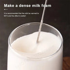 Wireless Electric Milk Frother Type-C Rechargeable Handheld Coffee Whisk Mixer