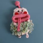 Funny Fruit Sausage Mouth Crochet Keychain Key Holder