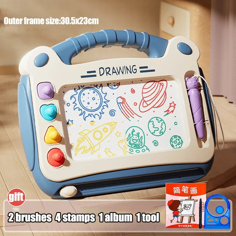 Cartoon Magnetic Drawing Board Montessori Writing Toy for Kids