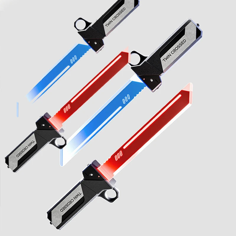 Lightsaber Toy AXE Light Stick 2 in 1 Sword Toys Lightstick Cosplay Role-Play Games Kids Gifts Cool Toy for adult Children boys