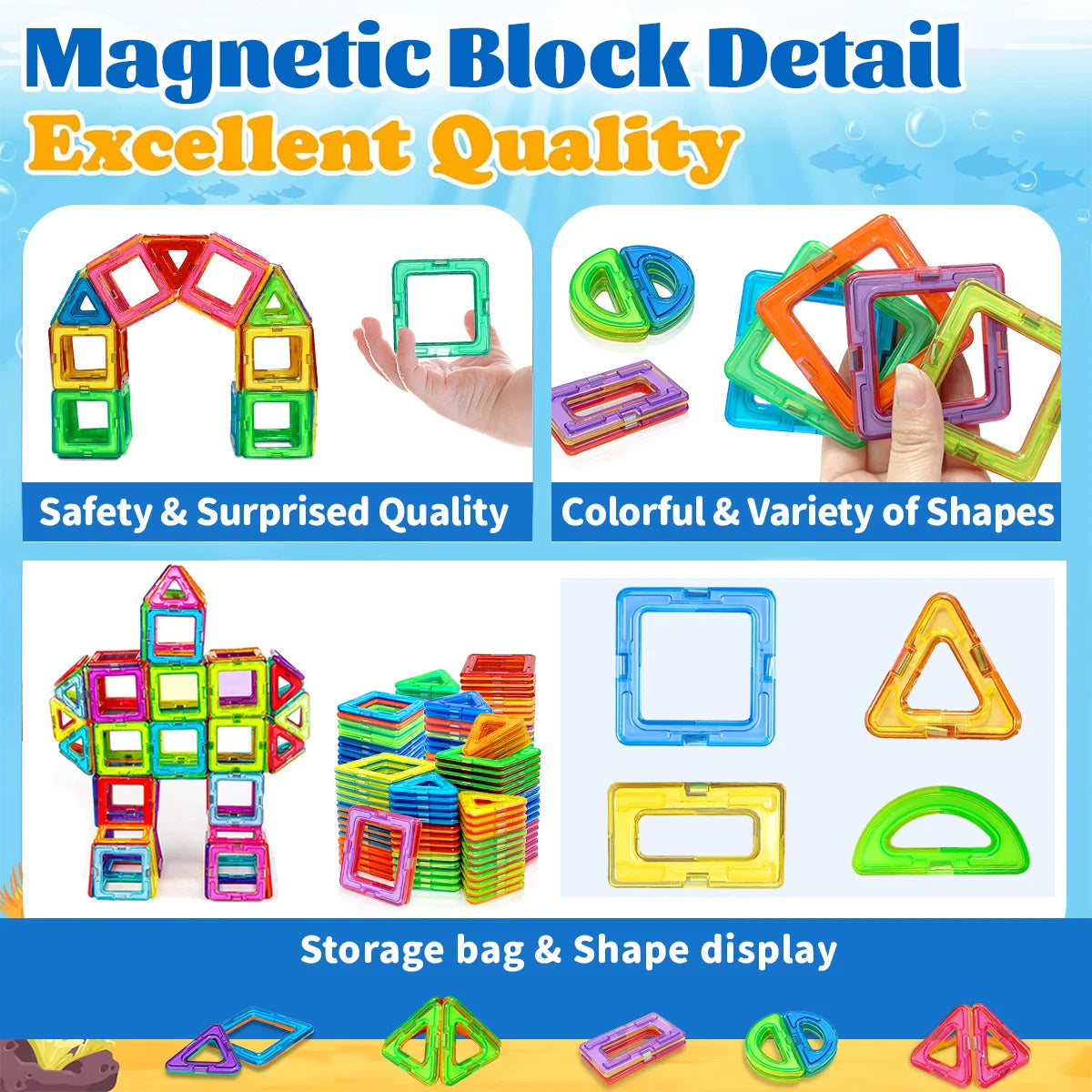Magnetic Building Blocks Medium STEM Construction Toy for Kids