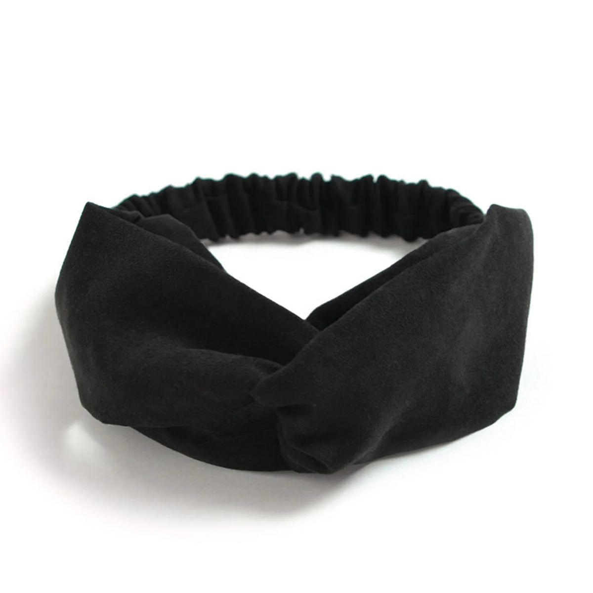 Cross Turban Twist Knot Boho Suede Headband for Women