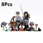 Novel Horrible Movie Halloween Pumpkin Witch Nun Vampire Zombies Building Blocks Mini Action Figure Toys