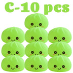 Simulation Dumplin Toy Night Light Soft Dumplings Soft Cute Steamer Birthday Gift Prank Props Colorful Dumping Toy Squishy Gifts