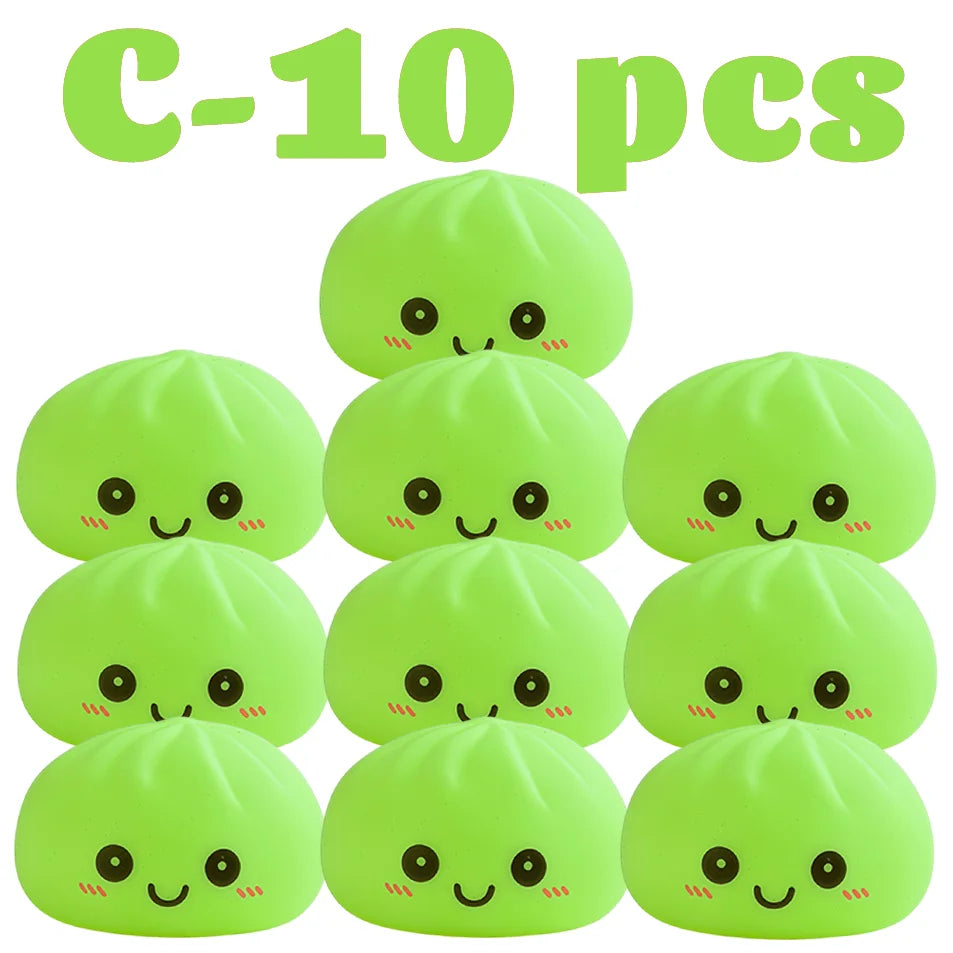 Simulation Dumplin Toy Night Light Soft Dumplings Soft Cute Steamer Birthday Gift Prank Props Colorful Dumping Toy Squishy Gifts