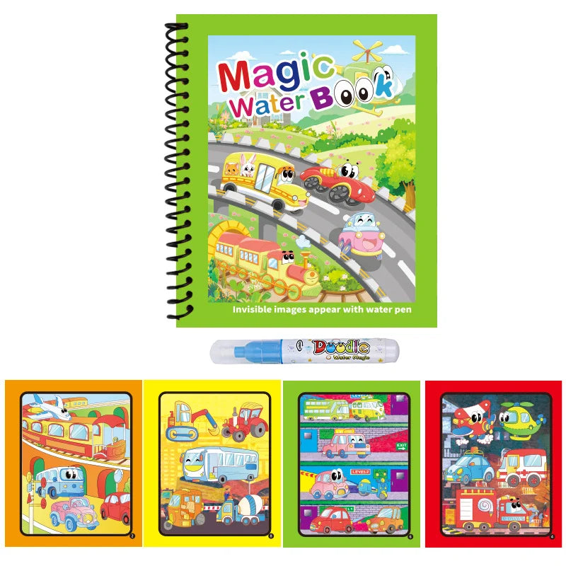 Magic Water Drawing Book – Reusable Mess-Free Painting Toy