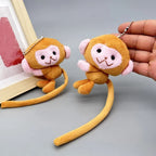 Long Tailed Monkey Plush Keychain Cute Bag Charm