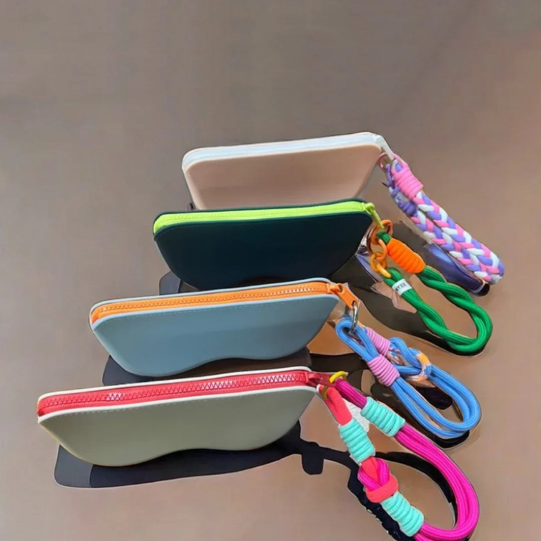 Silicone Zipper Eyeglass Case – Waterproof Sunglasses Storage Pouch