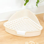 Rabbit Litter Pan Animal Potty Trainer Bunnies Corner Toilet Box for Ferret Hamster Dragon Cat Guinea Pig Dutch Pig Supplies