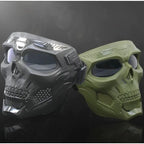 Windproof Full Face Skull Mask – Colored Goggles , Skeleton Design, Perfect for Halloween , Day of the Dead , Cosplay