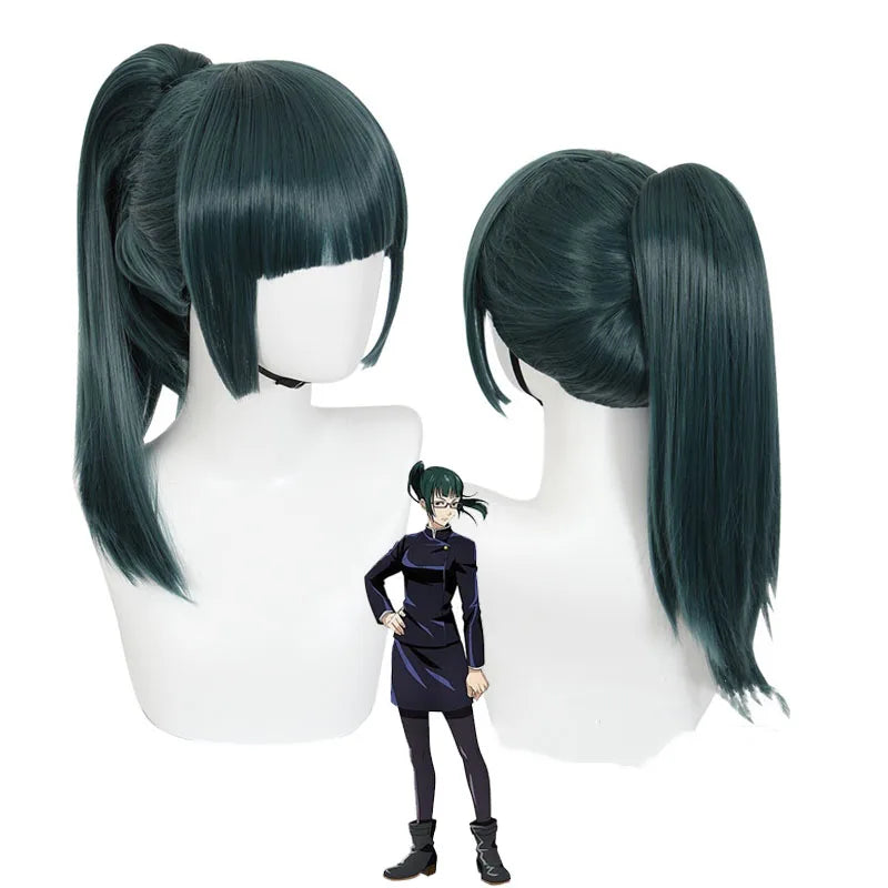 Maki Zenin Cosplay Costume – Anime Uniform Full Set with Wig & Glasses