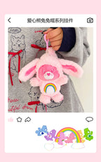 Care Bears Rabbit Hat Plush Keychain Rainbow Bear Bag Charm Gift