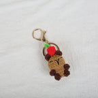 Mini Animal Crochet Keychain Cute Knitted Doll Keyring
