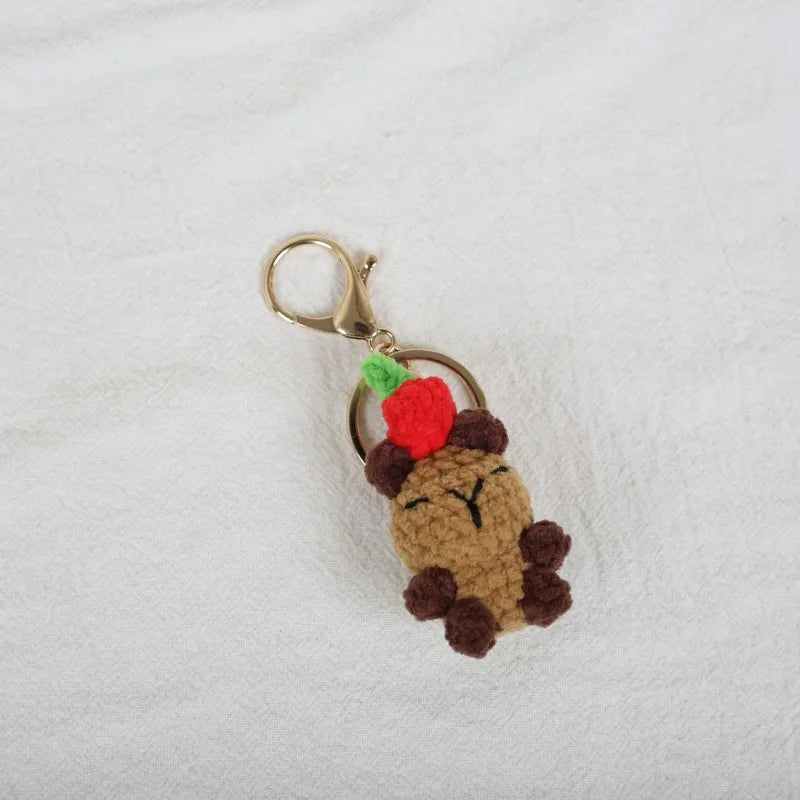 Mini Animal Crochet Keychain Cute Knitted Doll Keyring