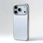 Fashion Plating Luggage Stripes For MagSafe Phone Case For iPhone 18 17 16 15 14 Pro Max Shockproof Wireless Charge Matte Cover