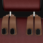 Fit for Headrest Hook Seatback Storage Rack Backpack Holder Multi-Functional Suede Double-Ended Hook - Universal