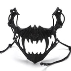 Halloween Mask Half-face Mask Cos Dragon God Fierce Tiger Night Fork Tengu Man Wolf Mask Performance Skull Masks