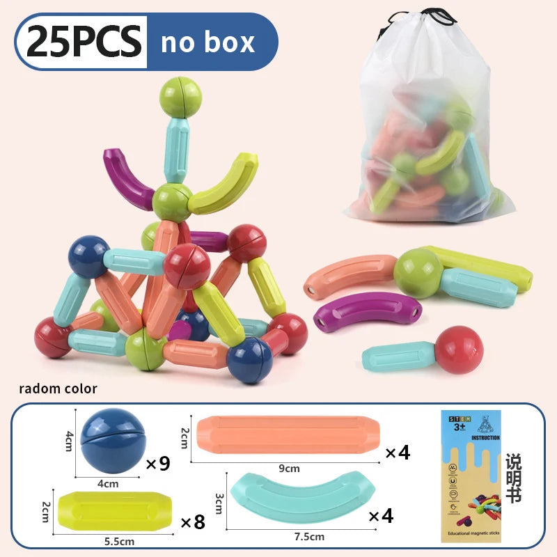 Magnetic Constructor Blocks STEM Building Set for Creative Kids
