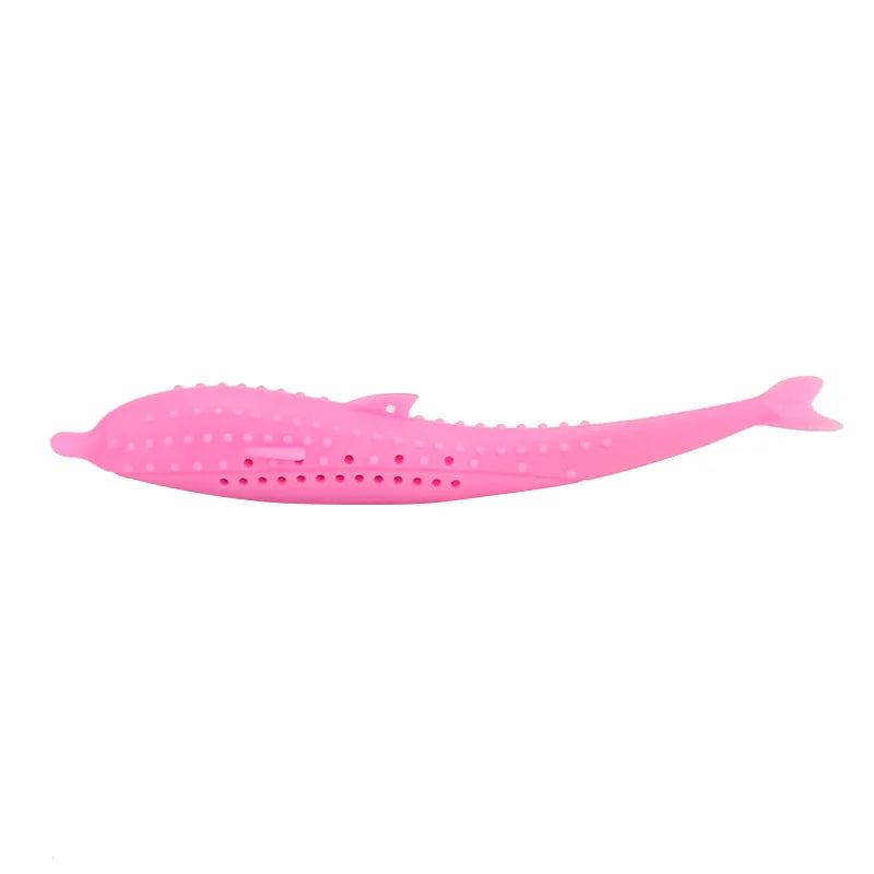 Silicone Fish Cat Toothbrush Toy for Interactive Teeth Cleaning Play
