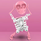 Swinging Skeleton Decor Moving Halloween Ornament Spooky Dancing Bone Figure for Home Office Party Trick Decoration Gift