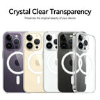 Luxury Clear For Magsafe Wireless Charge Matte Phone Case For iPhone 18 17 AIR 11 12 13 14 15 16 Pro Max Plus Magnetic Cover