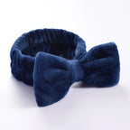 Coral Fleece Bow Spa Makeup Headband for Women