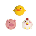 Baby Cute Animals Bath Toy LED Light Up Toys Swimming Water Soft Rubber Float Induction Luminous Duck for Kids Play Funny Gifts