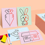 Kids Grid Symmetry Drawing Book – Fine Motor & Writing Training Toy