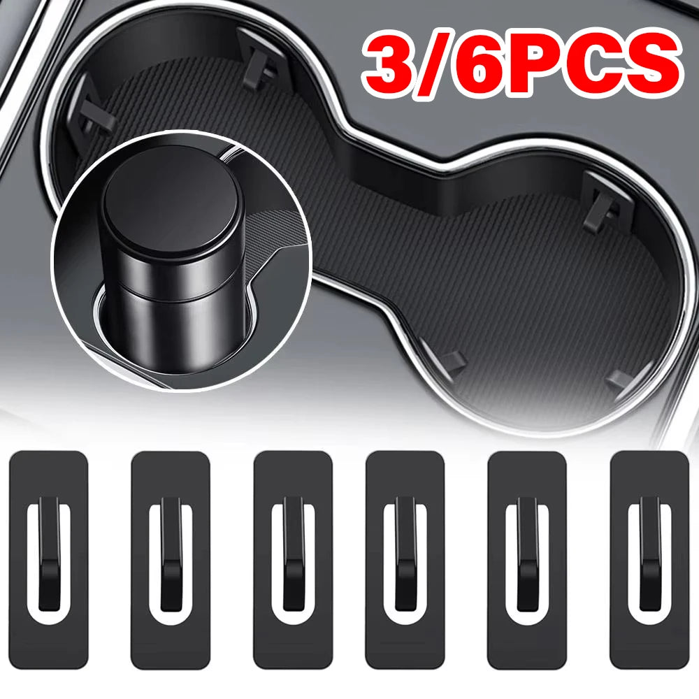 Car Cup Holder Limiter Fixing Clip Self-adhesive Universal Auto Water Cup Slot Limit Pad Car Bottle Console Slot Slip Limiter