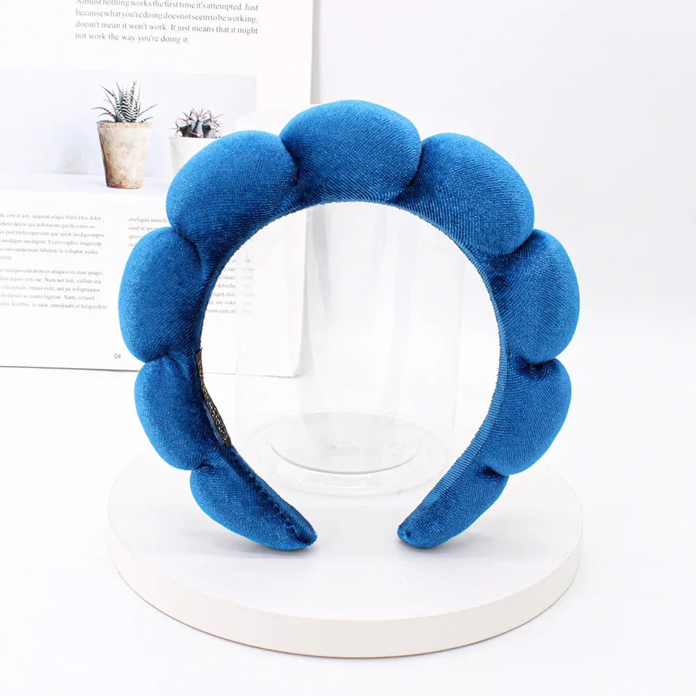Velvet Sponge Spa Headband for Face Washing & Skincare