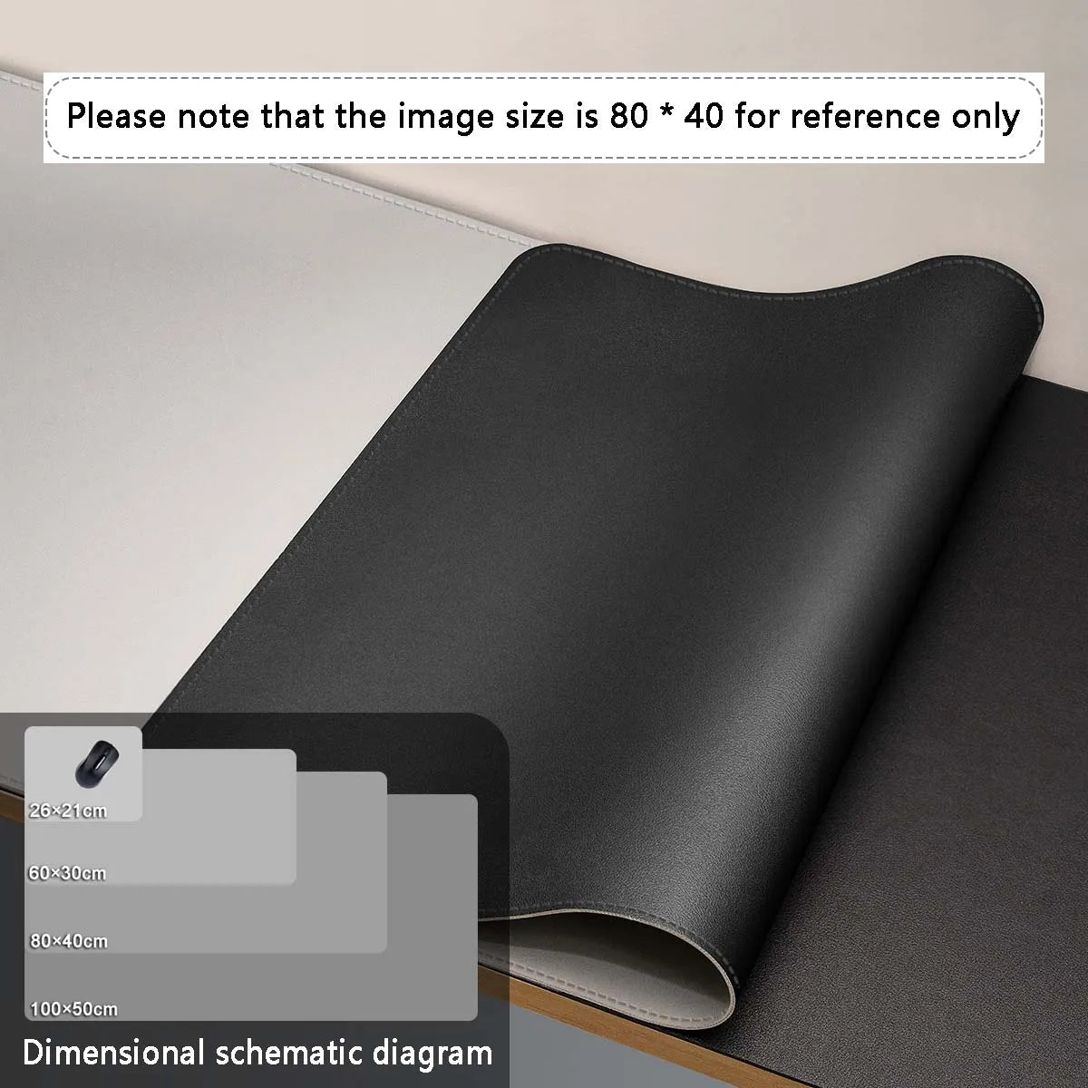 Mouse Pad Large Size Office Desk Protector Mat PU Leather Waterproof Desktop Keyboard Desk Pad Gaming Mousepad PC Accessories