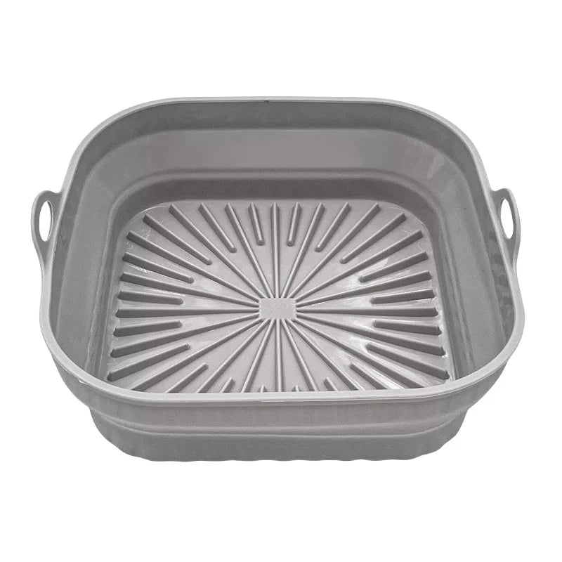 Foldable Air Fryer Silicone Liner Reusable Air Fryer Silicone Baking Tray Food Grade Silicone Air Fryer Mat