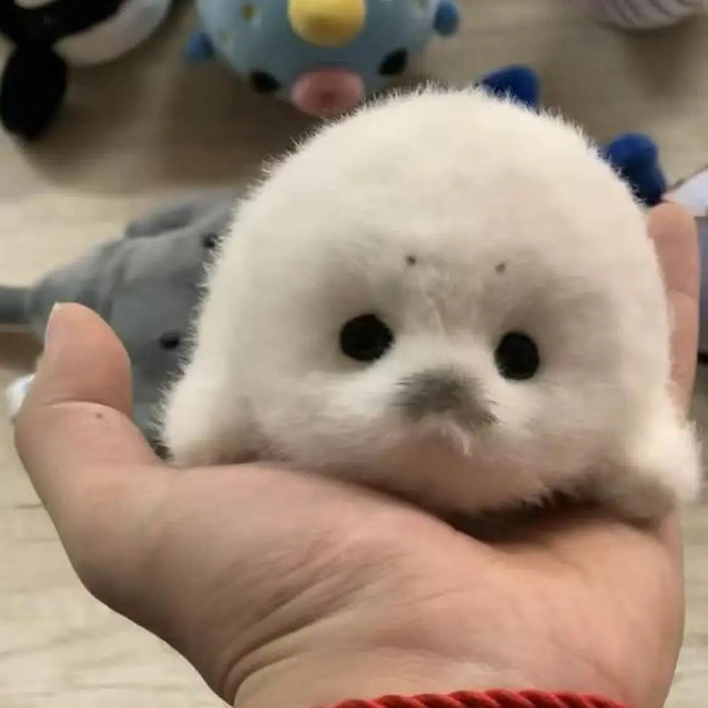 Cute Seal Plush Crochet Keychain Soft Animal Bag Charm