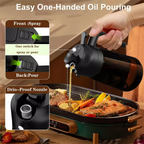 2-in-1 Glass Oil Sprayer Dispenser for Cooking, Air Fryer, Salad & BBQ
