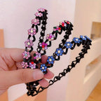 Non-Slip Rhinestone Wave Headband for Women