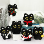 Assorted Black Cat Plush Keychain Cute Bag Charm